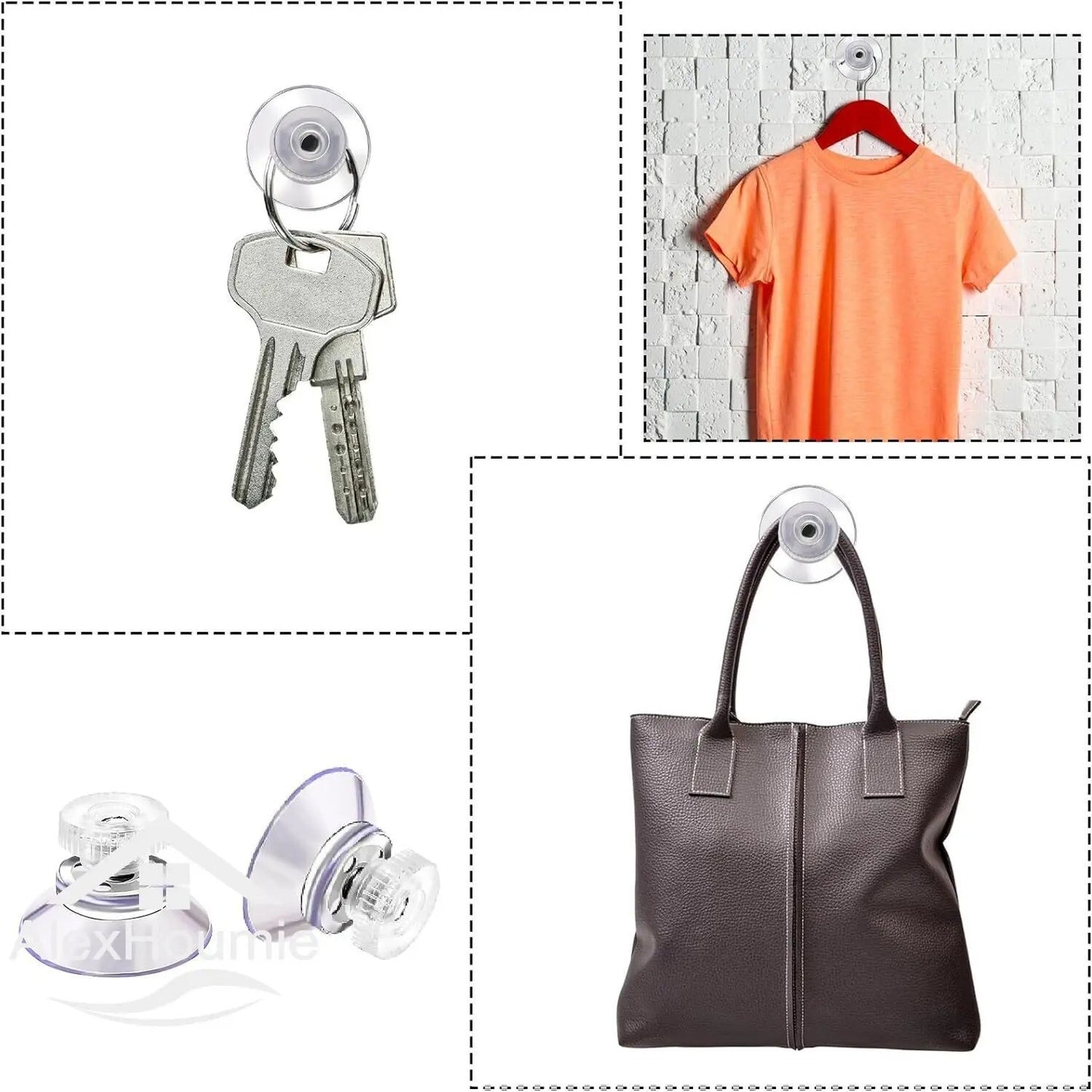 M4 13mm Clear Suction Cups Nut Thumb Screw Pad Suckers for Bathroom Kitchen