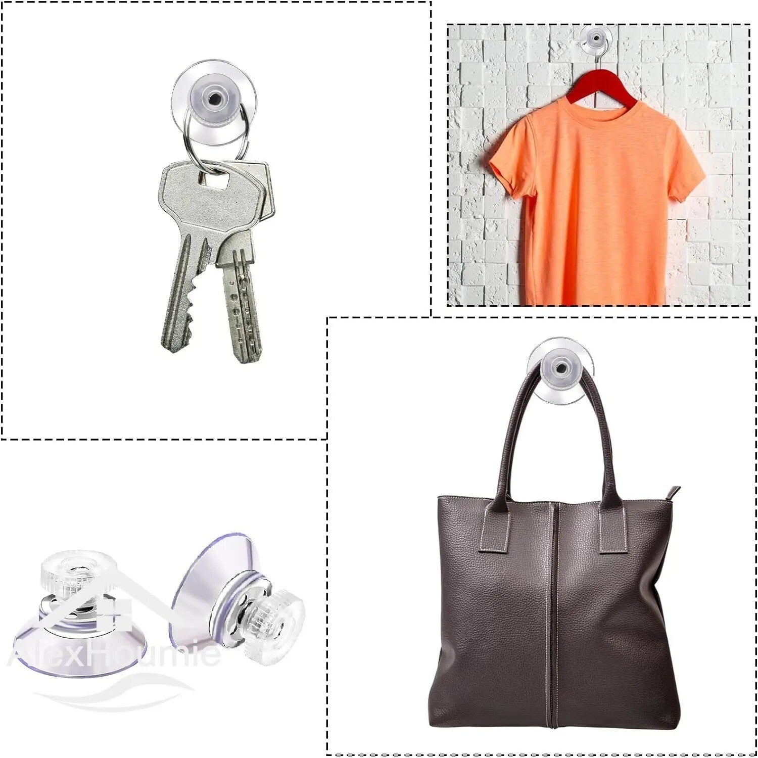 M4 13mm Clear Suction Cups Nut Thumb Screw Pad Suckers for Bathroom Kitchen