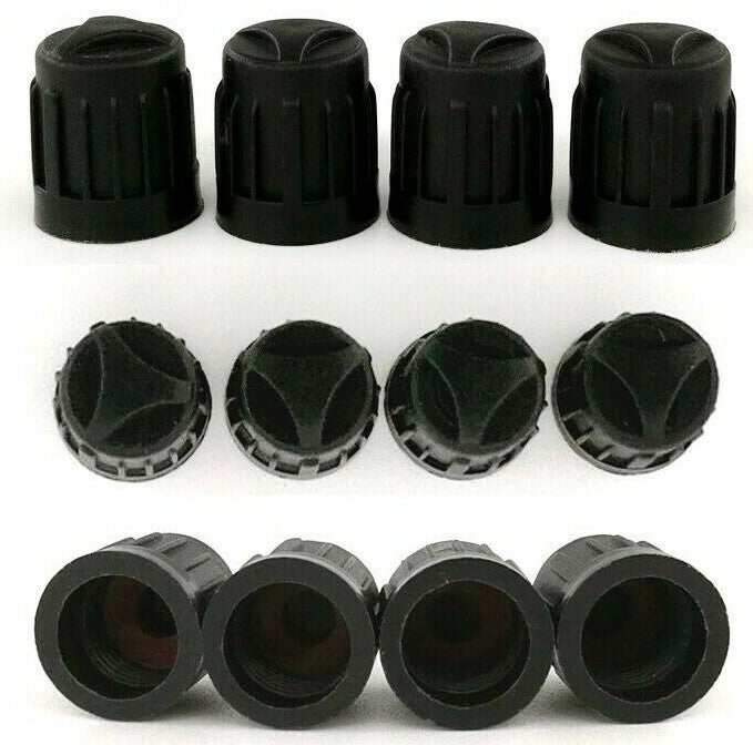 4x Plastic Tyre Valve Dust Valve Caps with Rubber Seal Inside for Car Bike