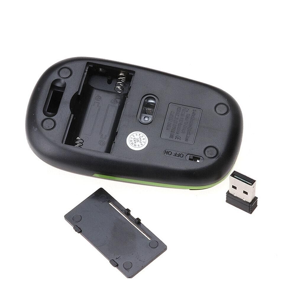 Portable Wireless Mouse Slim 2.4ghz for Laptop Pc 1600dpi 10m Free Movement