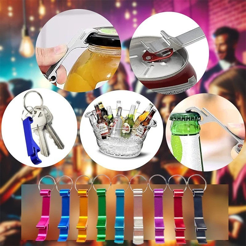 1x Beer Bottle Opener Keychain Bottle Opener Keychain Random Colour Key Ring