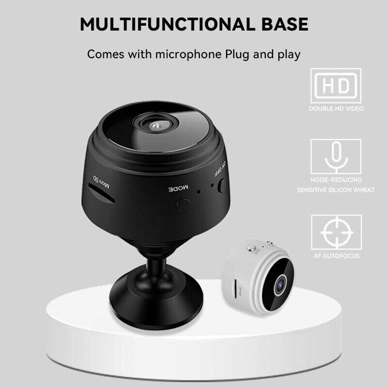 White WiFi Mini Camera HD 1080p Wireless Video Recorder Voice Recorder Security