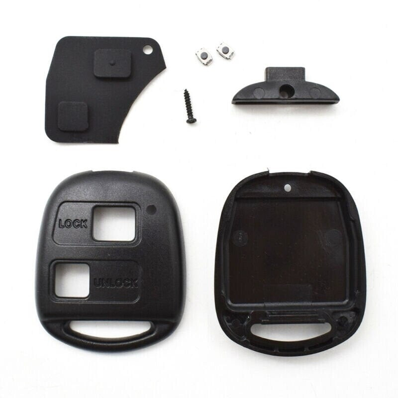 Key Shell + 2 Button Rubber Pad + 2x Micro Switches for Toyota Yaris Corolla