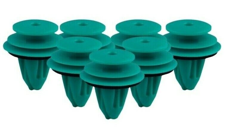 10x Car Plastic Clips for Interior Door Trim Panel Green Colour