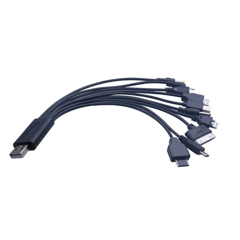 10 to 1 USB to Multi Plug Cell Phone Charger Cable for Samsung Xiaomi Huawei