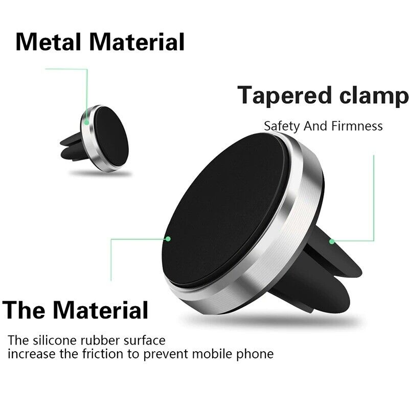 Car Phone Holder for iPhone Xiaomi Huawei Samsung Air Vent Metal Magnetic