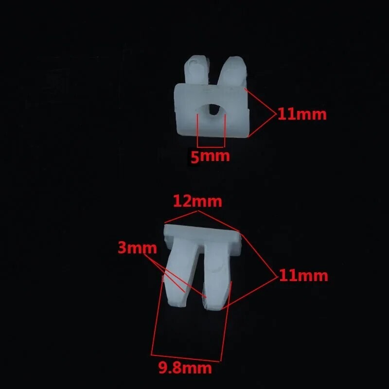 10x 5mm Hole Auto Fasteners White Universal Car Plastic Push Rivet Fender Clips