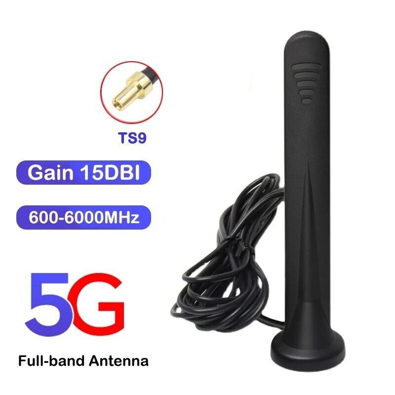 TS9 5G 4G 3G GSM Waterproof Sucker Antenna 15dbi Full-Band Amplifier Outdoor