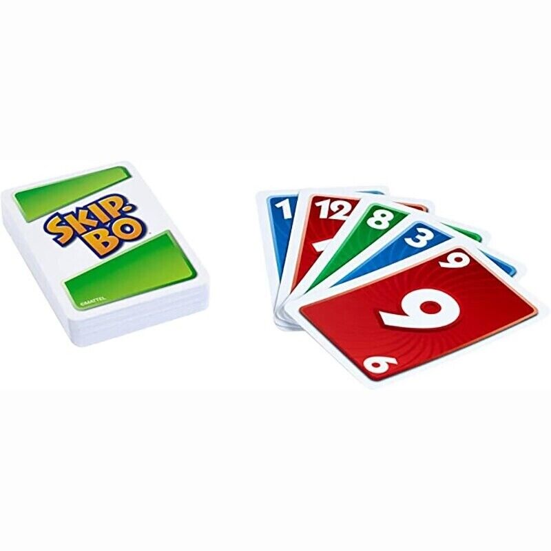 Uno Skip Bo Card Game for Family Kids Birthday Present Gift