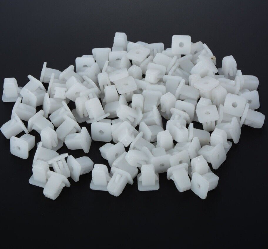 15x White Square Auto Fasteners Car Bumper Hold Clips 14x15x8mm