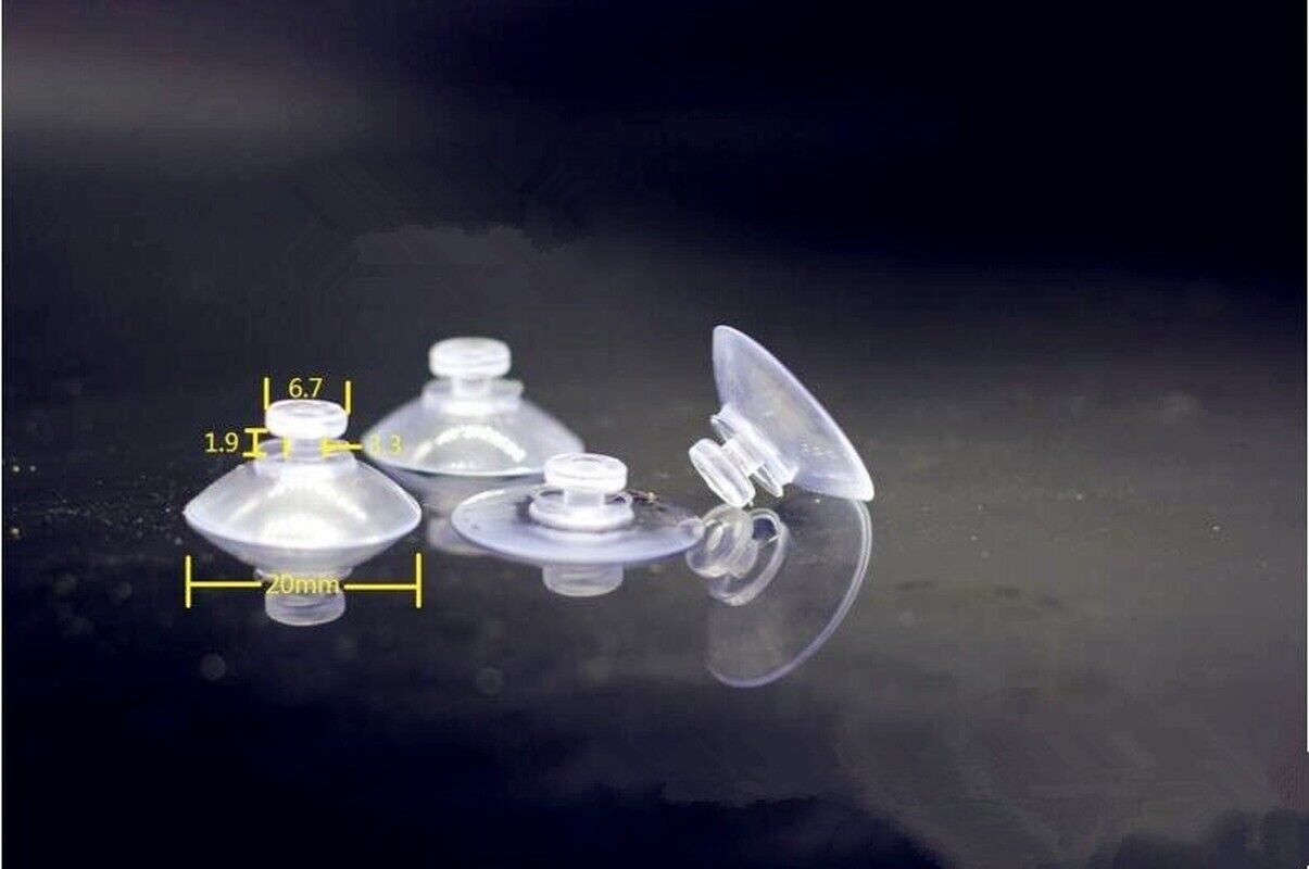 8x Small Clear Sucker Suction Cups Mushroom Head Strong Vacuum Suckers Hooks