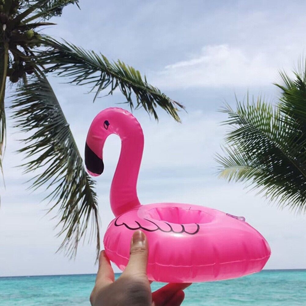 1x Inflatable Flamingo Drink Cup Holder Party Decoration for Pool Hot Tub Bath