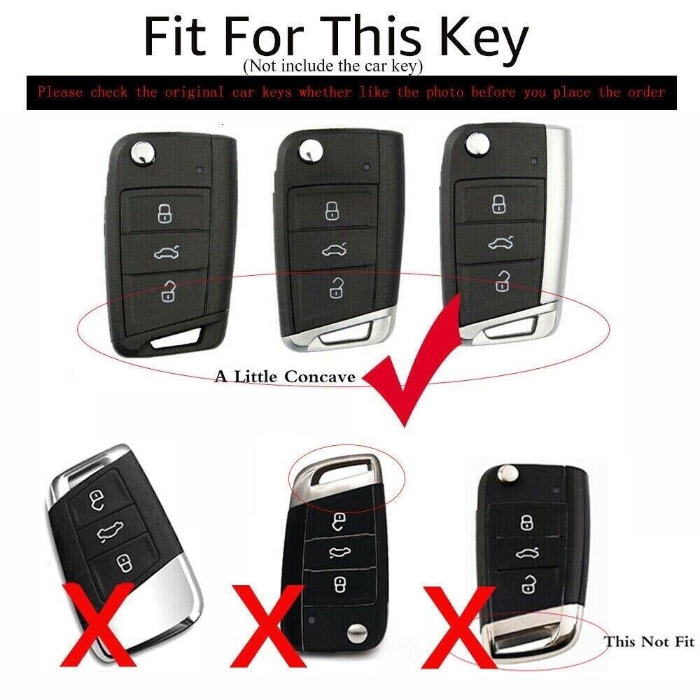 TPU Leather Car Key Cover Case for VW Golf 7 MK7 MK2 Tiguan and Skoda Octavia