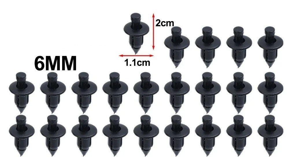 Car Motorcycle Plastic Fairing Rivet Setting Panel Fastener Clips 6mm 7mm 8mm