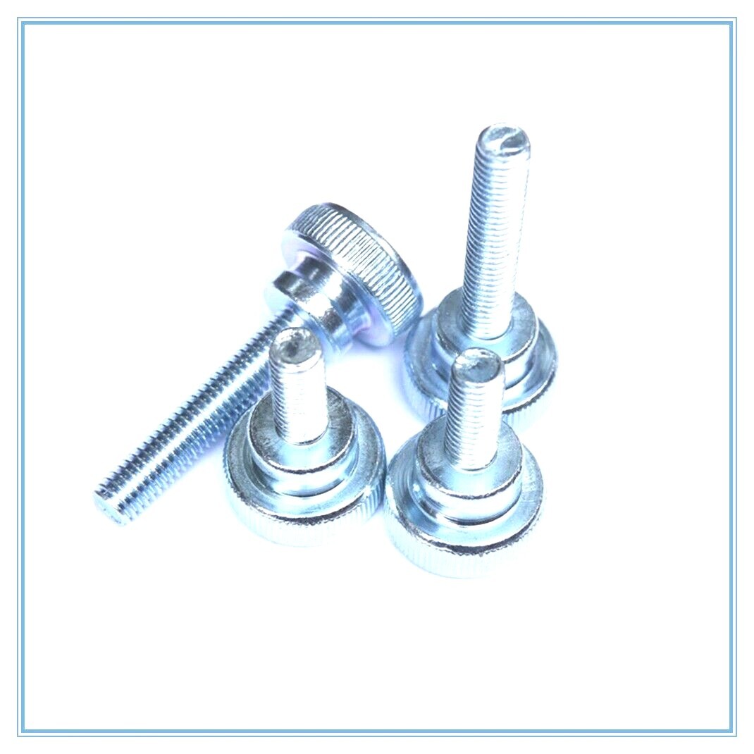 M5 Thumb Screws Carbon Steel with Collar Round Head Knurled Thumb Screws