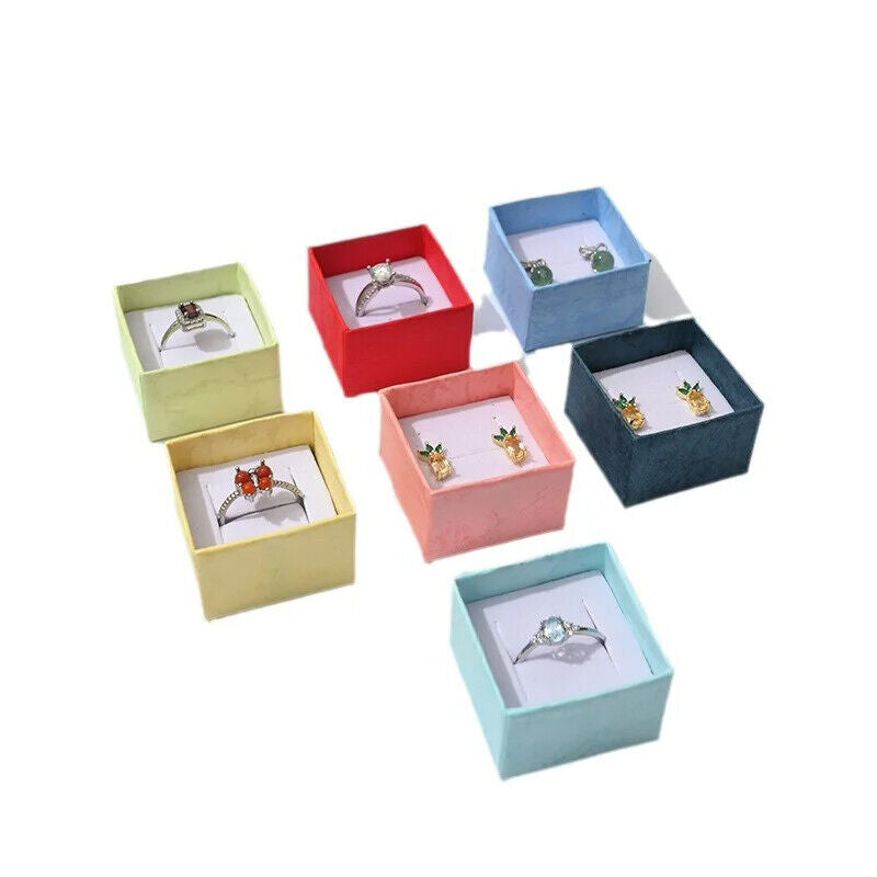 1x Small Jewellery Gift Box for Jewellery Display 4*4*2.5cm Assorted Colours