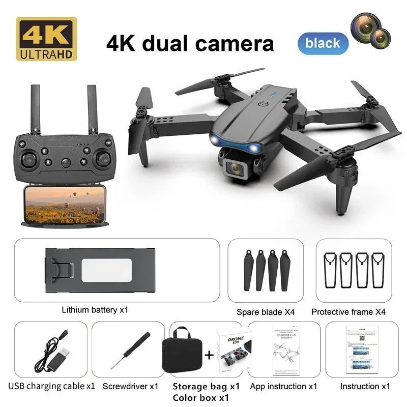 Pro HD 4K Drone with Dual Camera WiFi FPV Aerial Photography RC Quadcopter