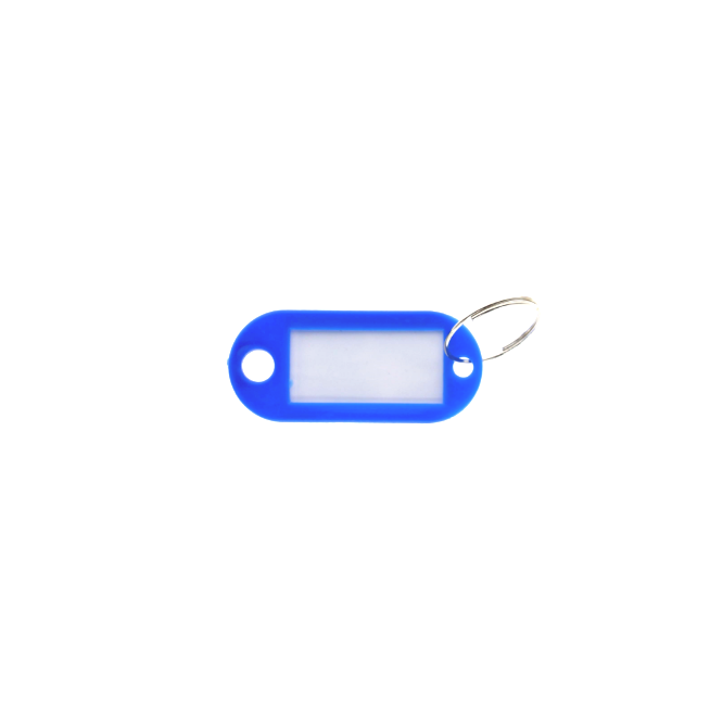 KEY RING ID TAGS NAME PLASTIC CARD (Black, White, Green, Red, Blue, Yellow)