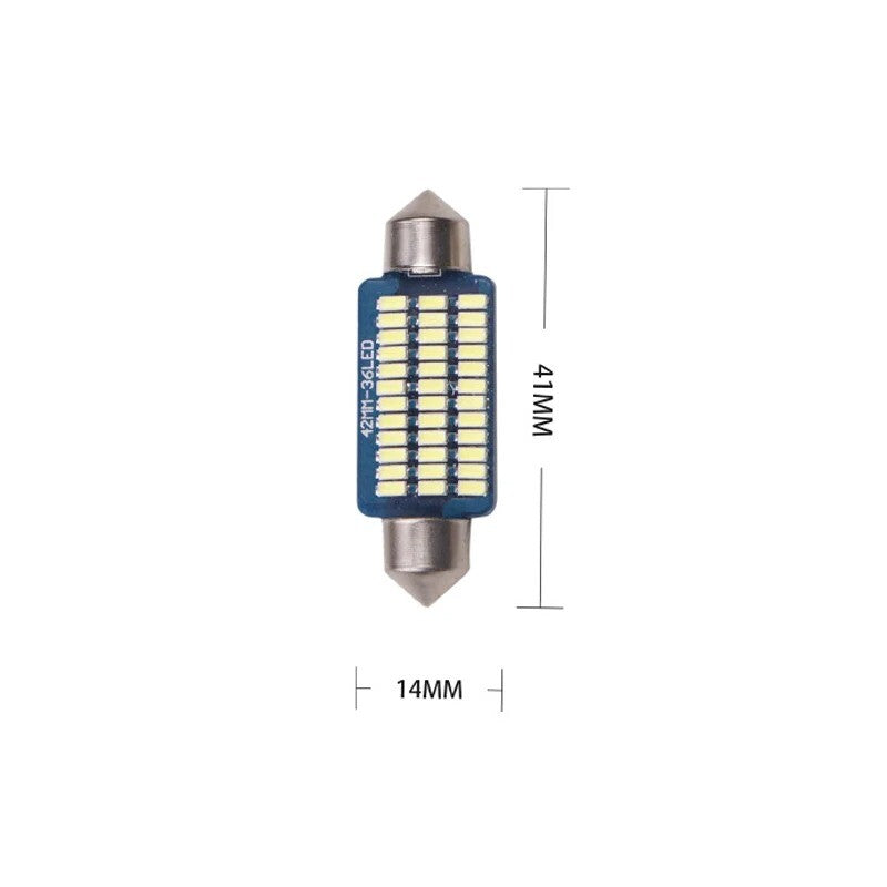 Car Led Number Plate Light Bulb C5W Festoon Canbus White 41mm 44mm Bulb