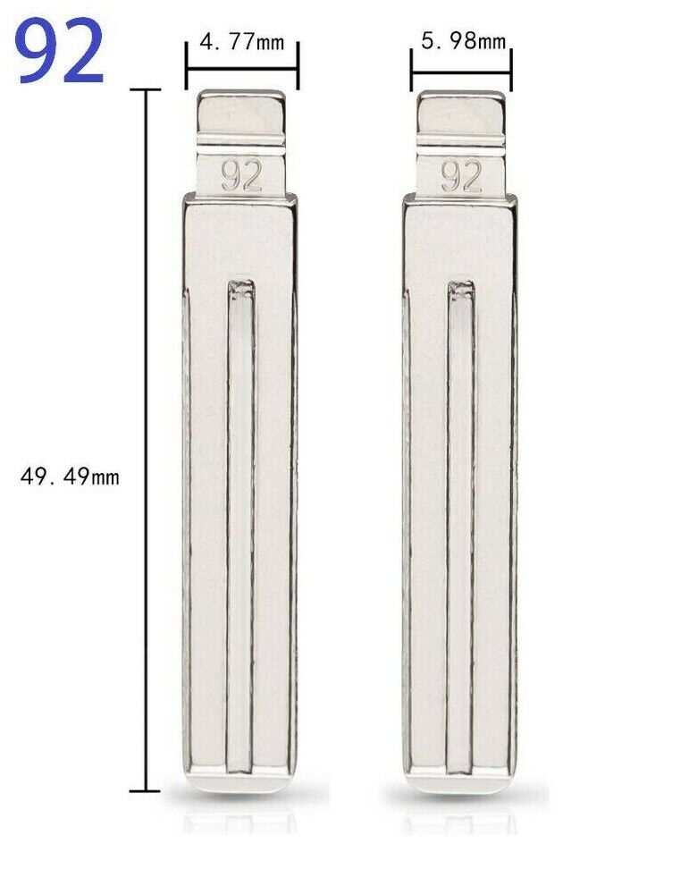 Uncut Blank Remote Key Blade Replacement Repair for Kia and Hyundai