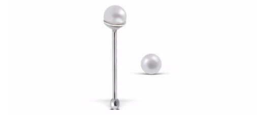 Sterling Silver 925 Ball End Pearl Nose Stud 2mm