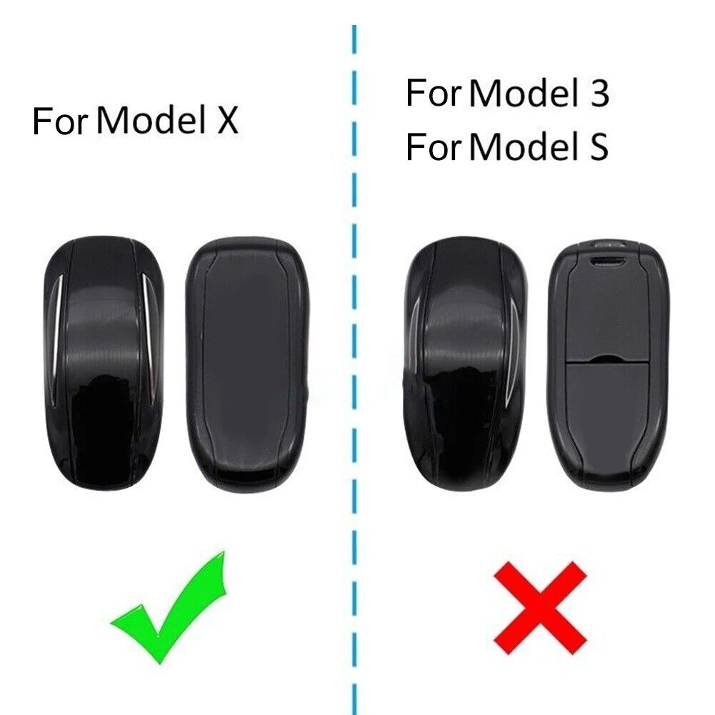 TPU Key Fob Case Cover Clear Black Key Protector for Tesla Model X 2016-2023