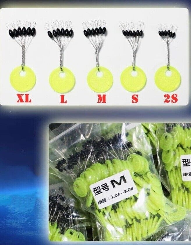 1x  Oval Stopper Fishing Float Rubber Space Beans Sea Carp Fly Fishing Bobber