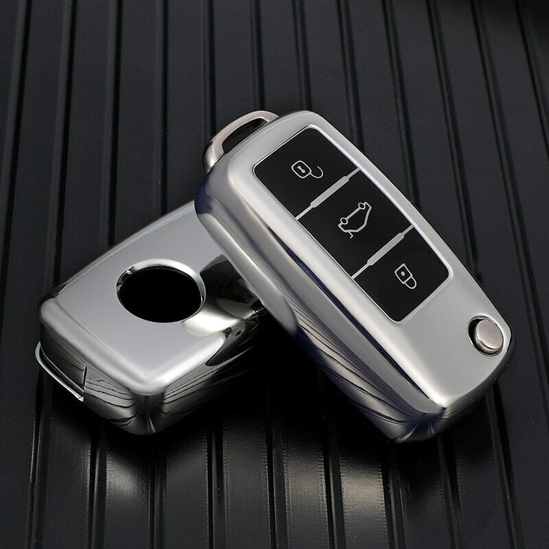 Key Case Cover TPU for VW Skoda Polo Golf Passat Beetle Caddy T5 Tiguan Jetta