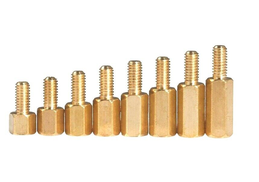 Hex Brass Standoff Spacer Screw Pillar PCB PC M3 4mm - 40mm Computer Motherboard