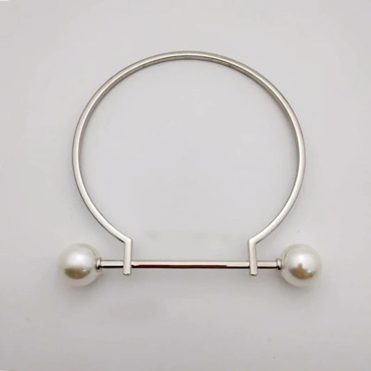 1x Metal Bag Handle Replacement for DIY Shoulder Bag Handbag Fashion Pearl