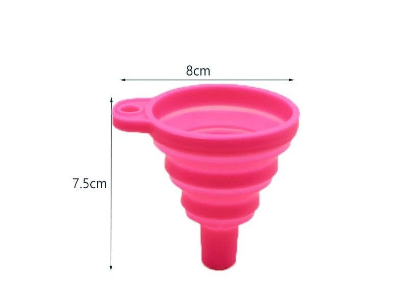 Car Funnel Petrol Diesel Water Oil Filling Universal Silicone Funnel  Black