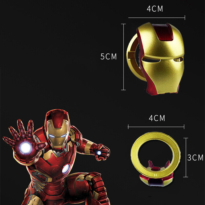 Car Engine Ignition Start Switch Button Cover Iron Man