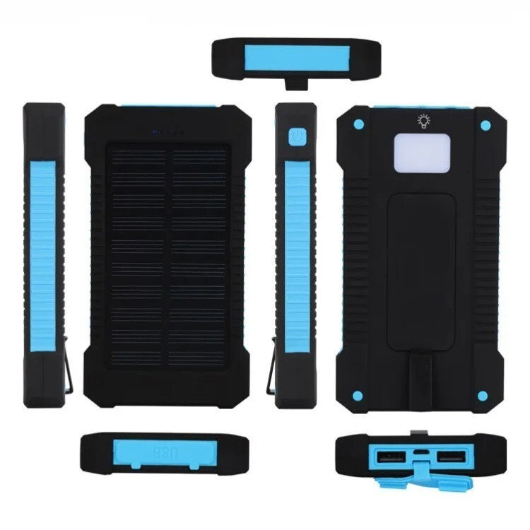Solar Panel Power Bank 20000mAh Multifunctional Waterproof Power Bank