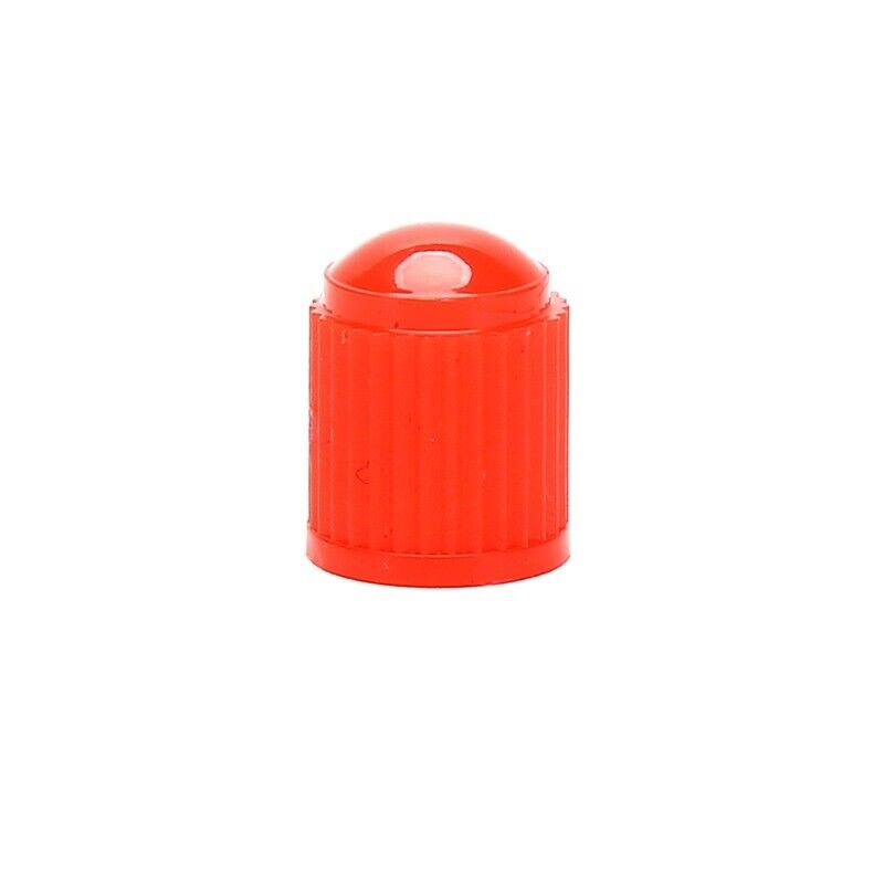 4 x Red Plastic Tyre Valve Dust Caps (Car, Van, Motorcycle, Bmx)