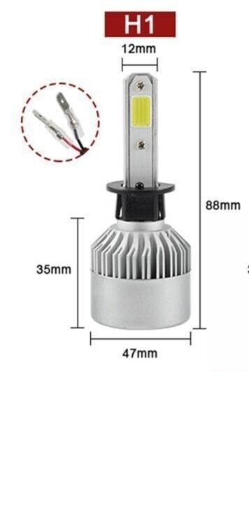 1x H1 LED Headlight Bulb COB Car LED Headlight Bulb 16000LM 6000K 36W