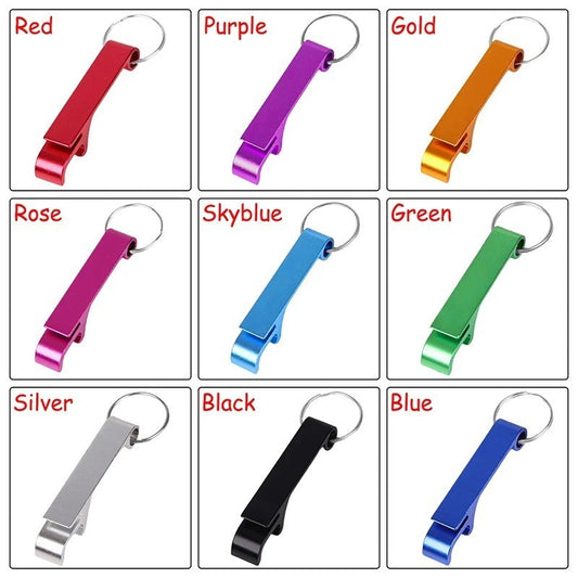 1x Beer Bottle Opener Keychain Bottle Opener Keychain Random Colour Key Ring
