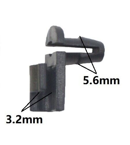 6x Black Car Door Plastic Round Head Lock Rod Wire Clip