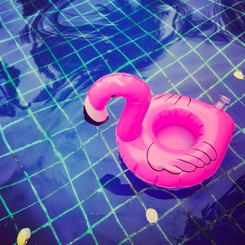 4x Inflatable Flamingo Drink Cup Holders Party Decoration for Pool Hot Tub Bath