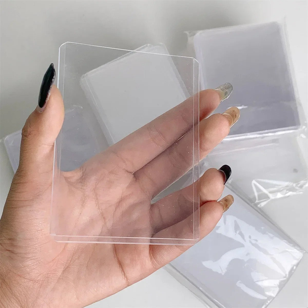 10x Card Sleeves 35PT Transparent PVC Hard Plastic Game Cards Holder