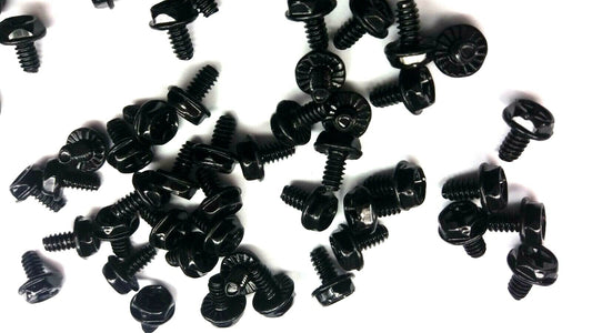 10x BLACK COMPUTER PC CASE, MOTHERBOARD MOUNTING, HARD DRIVE SCREWS 6/32