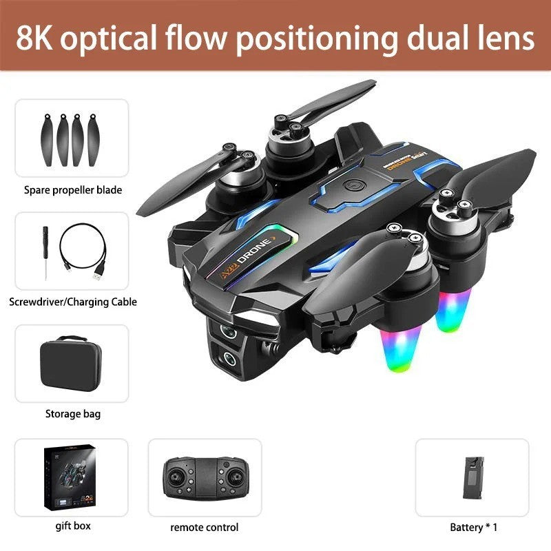 A22 Max Drone 8k Esc Dual Camera 5g Hd Aerial Photography Wifi with Screen