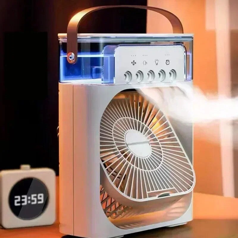 Portable Air Conditioner Fan Household Hydrocooling Water Mist Cooler 3 Speed