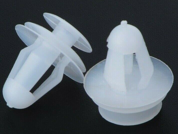 25x Rivet Fasteners Clips Car Door Trim Panel Bumper Retainer Plastic 9mm Hole