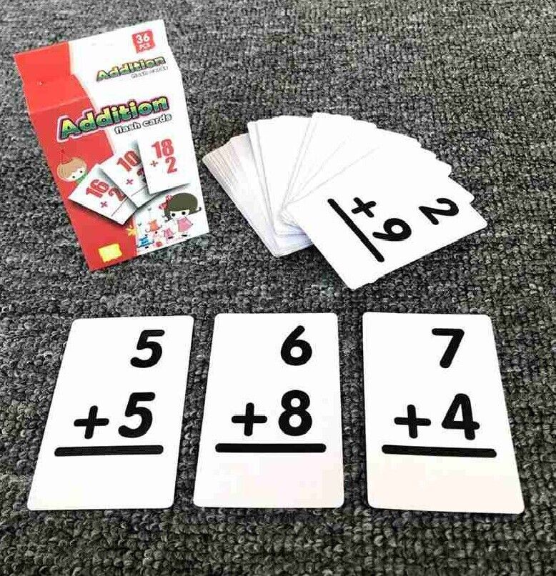 Educational Kids Flash Cards Addition Learning Arithmetic Maths Game