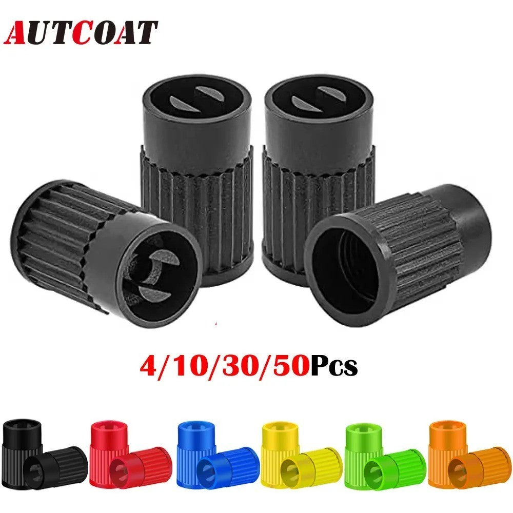 4x Tyre Valve Caps Built-in Valve Core Remover Universal Stem Covers for Car Van