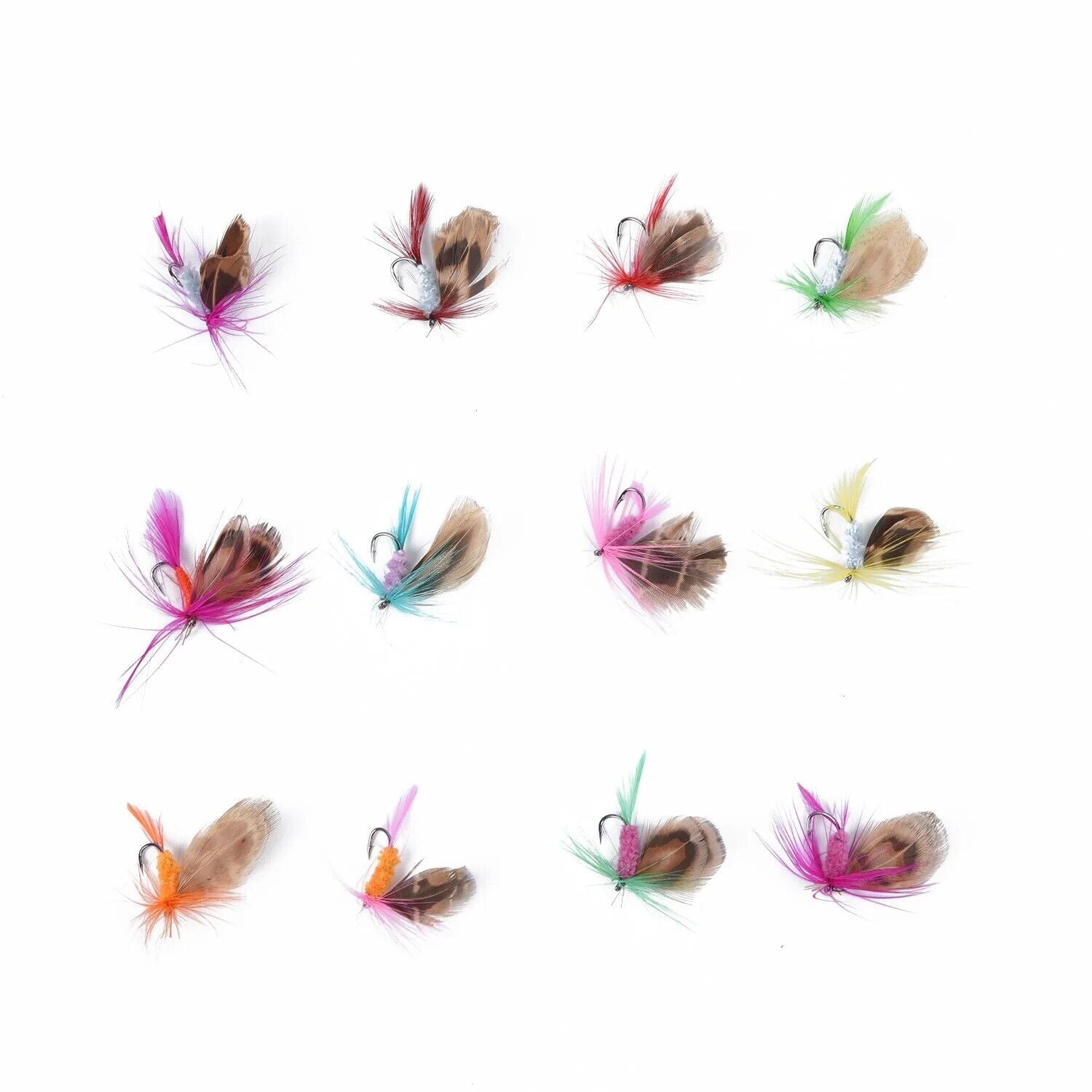 12pcs set Insects Flies Fly Fishing Lures Bait High Carbon Steel Hook