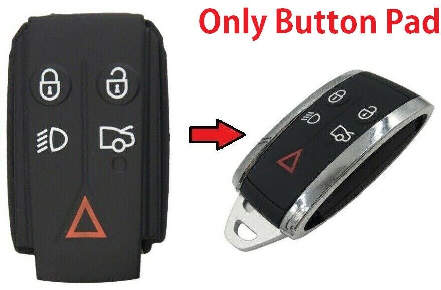 Jaguar XF XK XKR X S-Type 5 Button Remote Key Fob Rubber Pad Replacement Repair