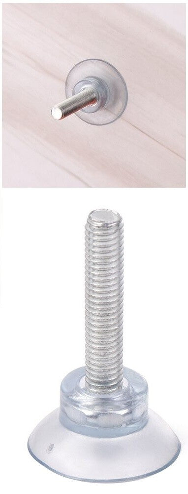 M8 37mm Clear Nut Thumb Screw Suction Cups Pad Suckers for Bathroom Kitchen