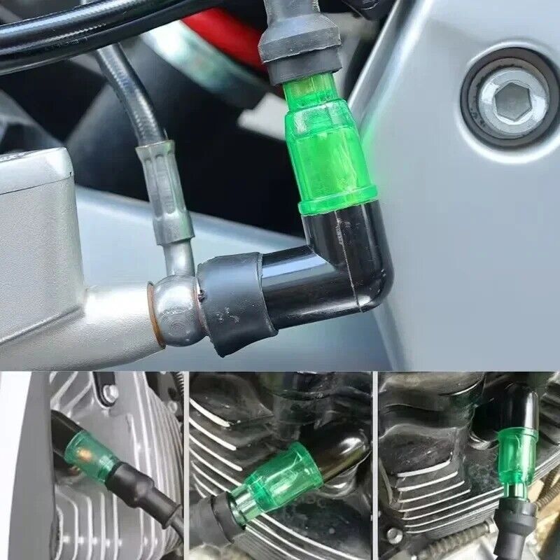 1x Motorcycle Ignition Spark Plug Cap Universal Flash Spark Plug High Pressure