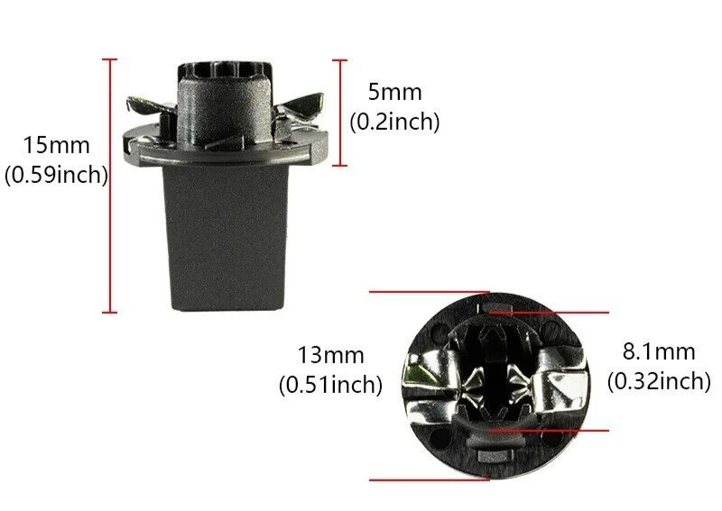 2x Signal Lamp T5 Twist Sockets Instrument Panel Cluster Socket Lamp Holder Base